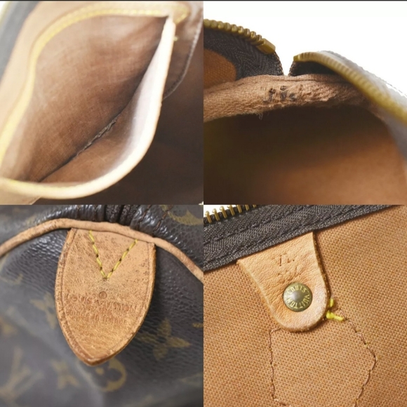 LOUIS VUITTON LV SPEEDY 35 TRAVEL HAND BAG MONOGRAM LEATHER BROWN M41524 62JD308 - Picture 10 of 10